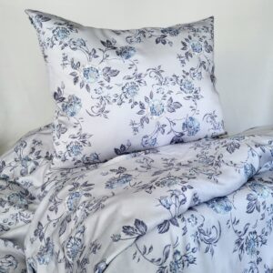 Tencel satiinist tekikott "Blue White Flower"
