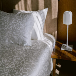 Silk duvet cover ‘Ivory Jacquard’